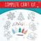 Easy Sparkle Window Art Craft Kit - Christmas and Holiday Activities